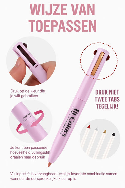 Fit Colors | 4-in-1 Multifunctionele Make-up Pen - Willemijnswinkel