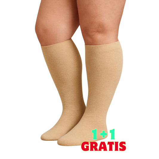 FlexTrip | Wijde compressiesokken voor pijnverlichting (Grote maat)