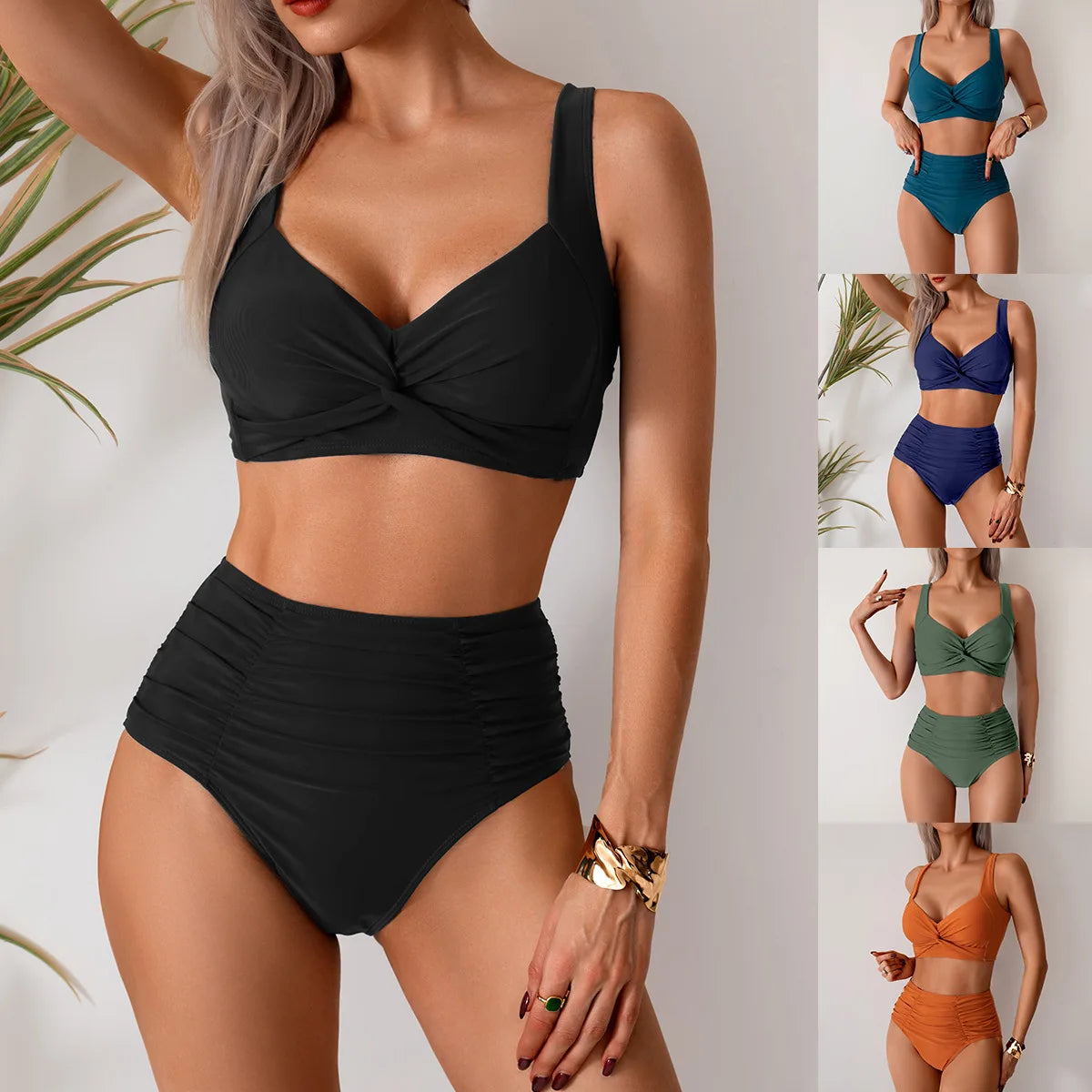 Sunthesia | Bikini Set met Push-Up & Hoge Snit - Willemijnswinkel