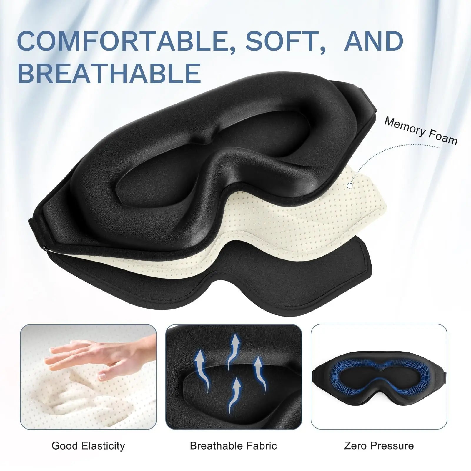 Rustiva | 3D Slaapmasker (2 stuks) - Willemijnswinkel