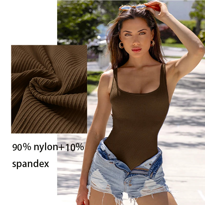 Guldia | Geribbelde buikjumpsuit - Willemijnswinkel